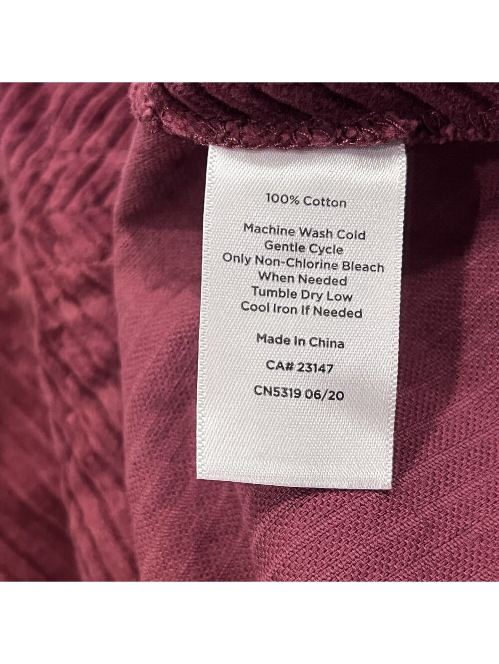 Talbots Burgundy Corduroy Mini Skirt Size 4 NWT 100% Cotton A-Line Fall Preppy - Picture 7 of 7
